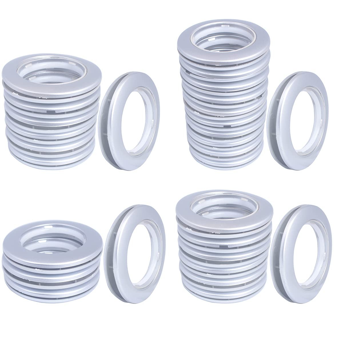 32 Pack Curtain Grommet, Inner Diameter 1-9/16″(40mm) Curtain Eyelet Rings Ro…