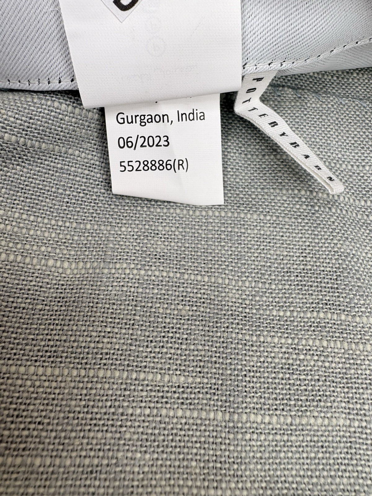 pottery barn Emery Linen (1) Blackout curtain 50×96 – Mineral Blue
