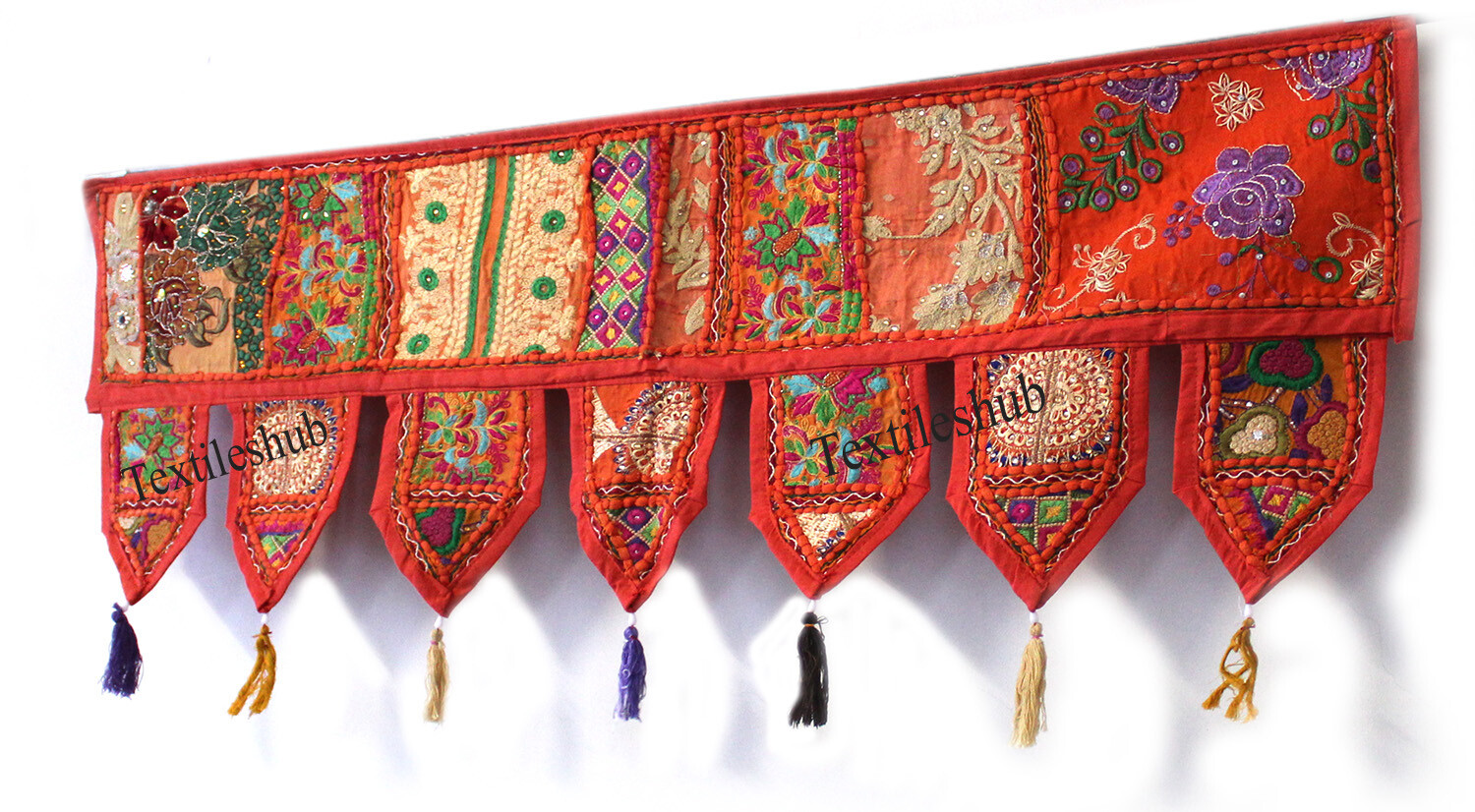 Wall Hanging Indian Handmade Patchwork Toran Cotton Vintage Door Home Decorative