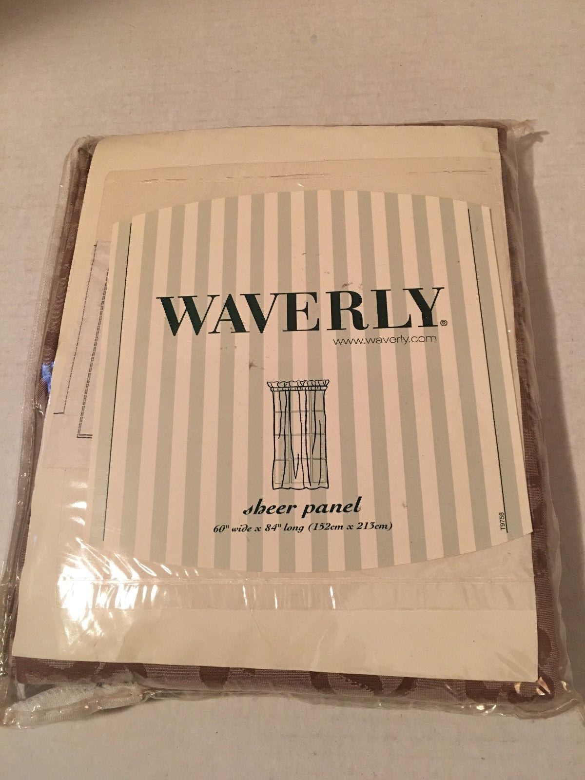 Waverly Sheer Panel 60″ Wide X 84″ Long Brown Drapes
