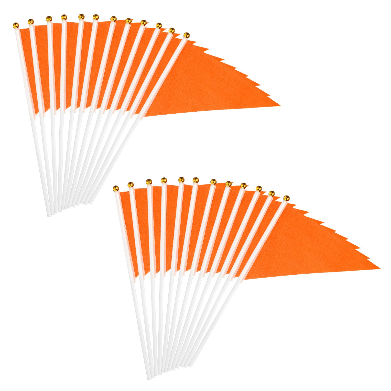 25Pcs 8×3 Inch Mini Pennant Flags for DIY Graffiti, Orange
