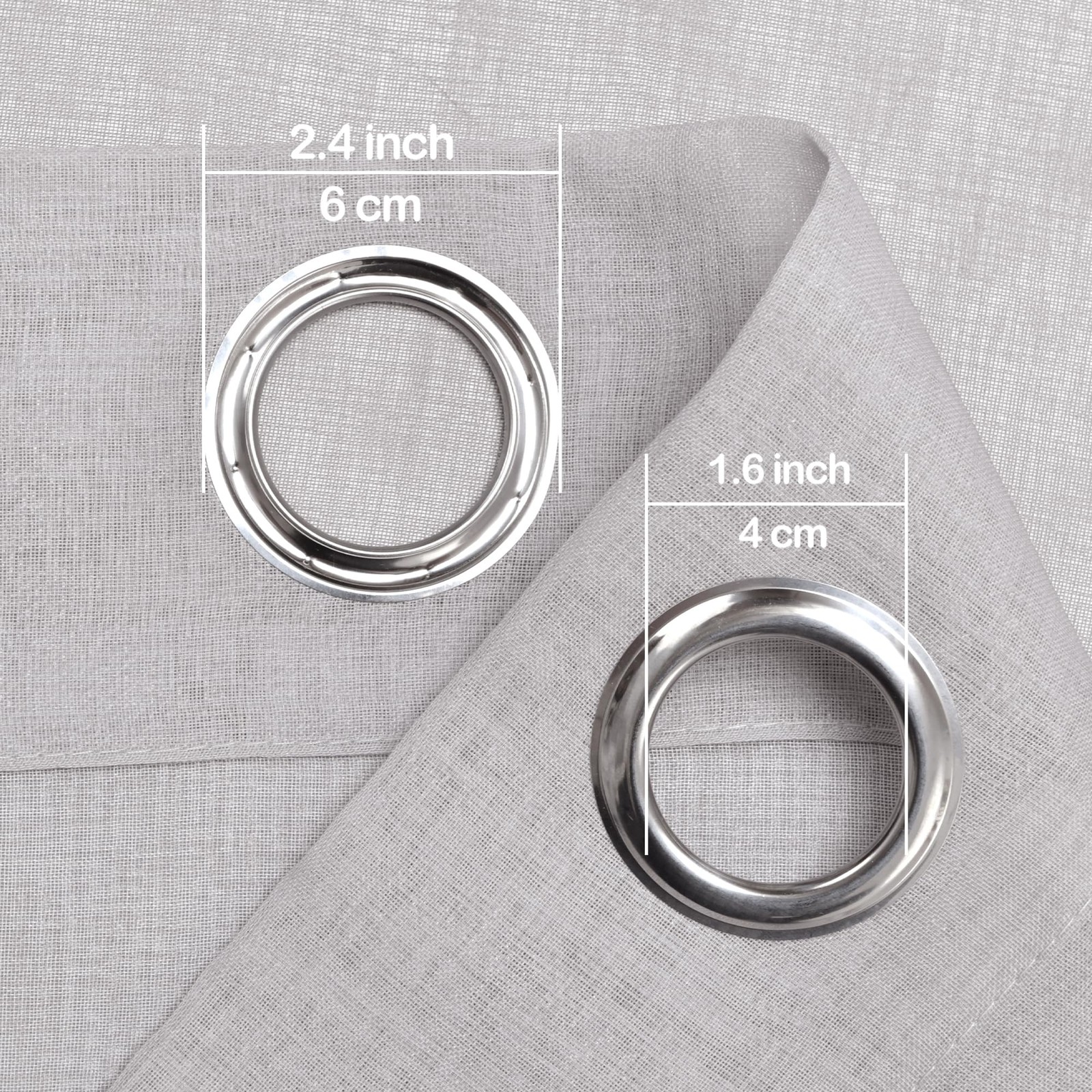 Grey Ombre Sheer Curtains – Gradient Semi Voile Grommet Top Window Curtains f…