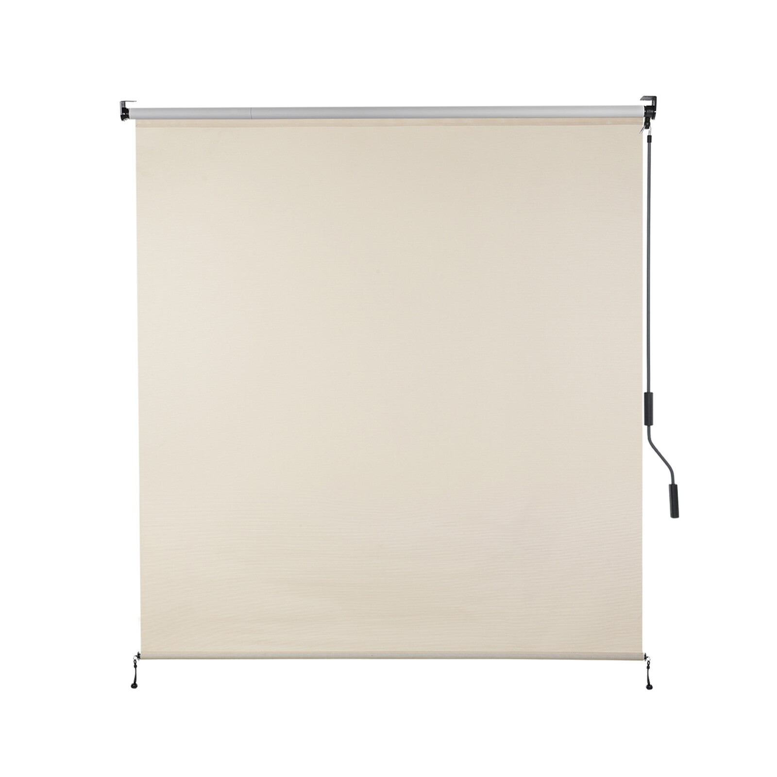 Aoodor Outdoor Solar Fabric Roller Shad 5% Openness Cordless Sun Roll up Shade