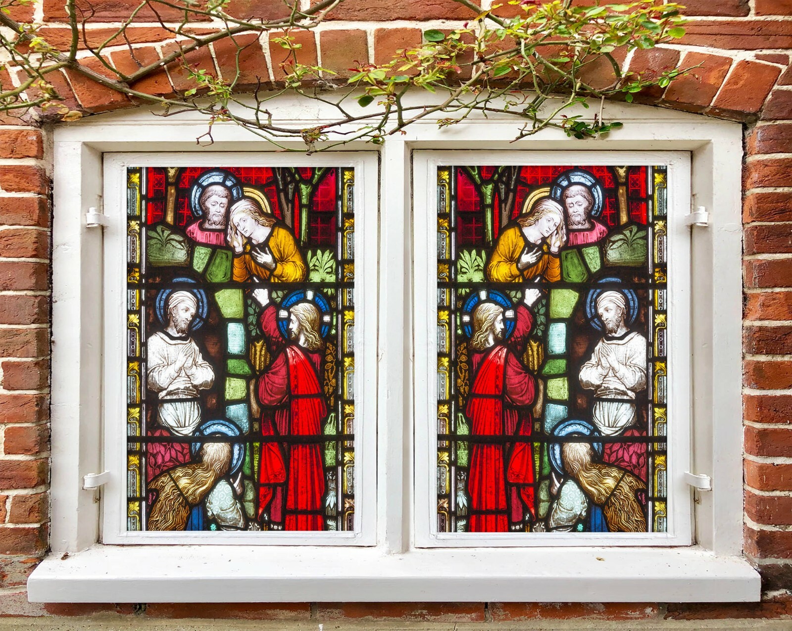 3D Faith 171NAO Window Film Print Sticker Cling Stained Glass UV Block Fay