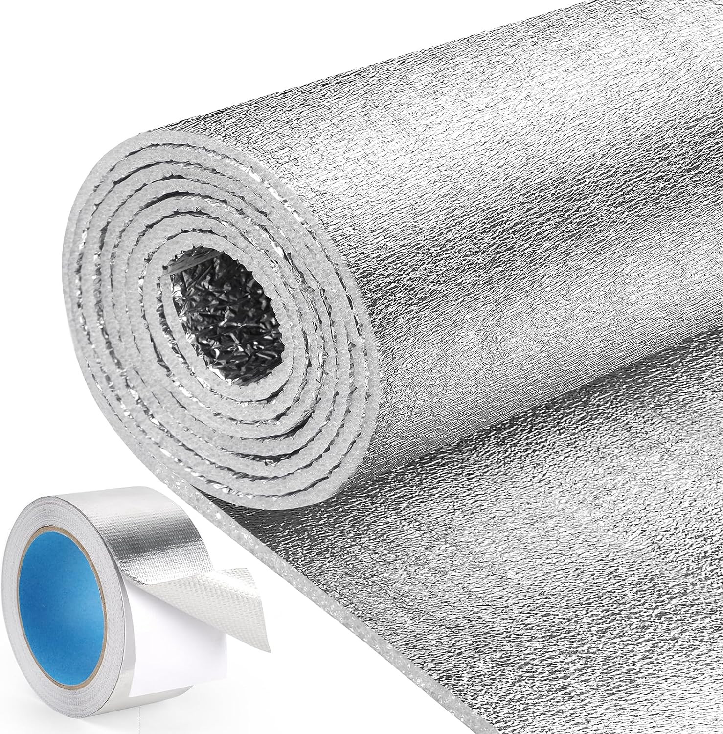 Reflective Window Film Insulation Roll 48 in X 10 Feet, Foil Aluminum