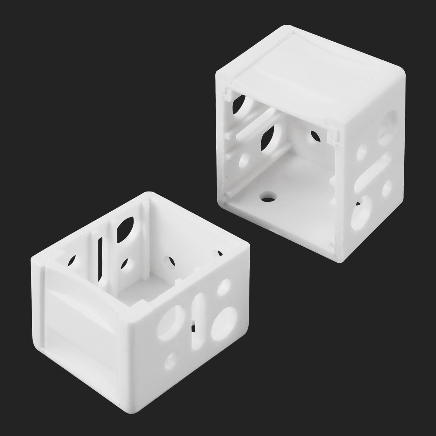 12 Pack 1 Inch Mini Blind Box Mounting Brackets White Window Headrail Holder