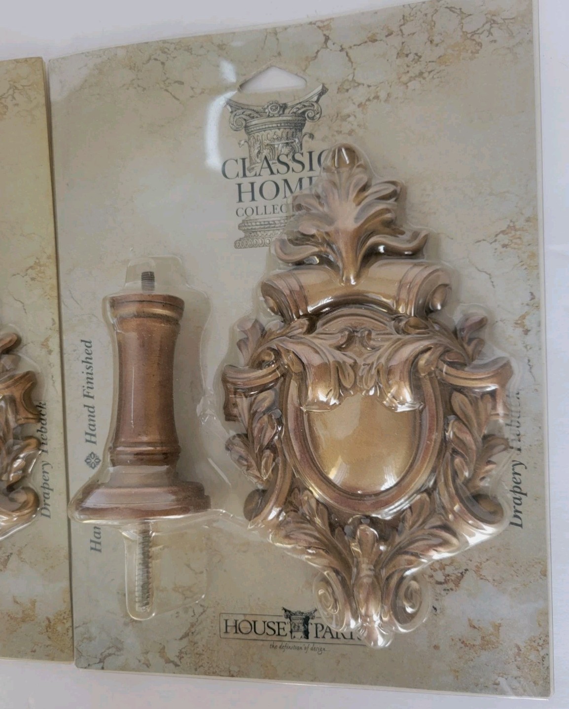 Curtain Tie Backs Classic Home Collection Hand Cast Hand Finished Set Of 2 NIP