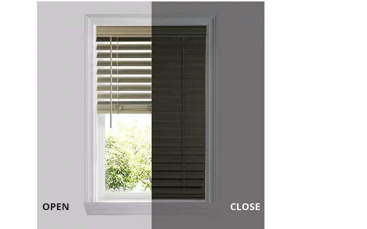 Home Decorators Driftwood Gray Cordless Faux Wood Blinds 35×64 2.5in Slats