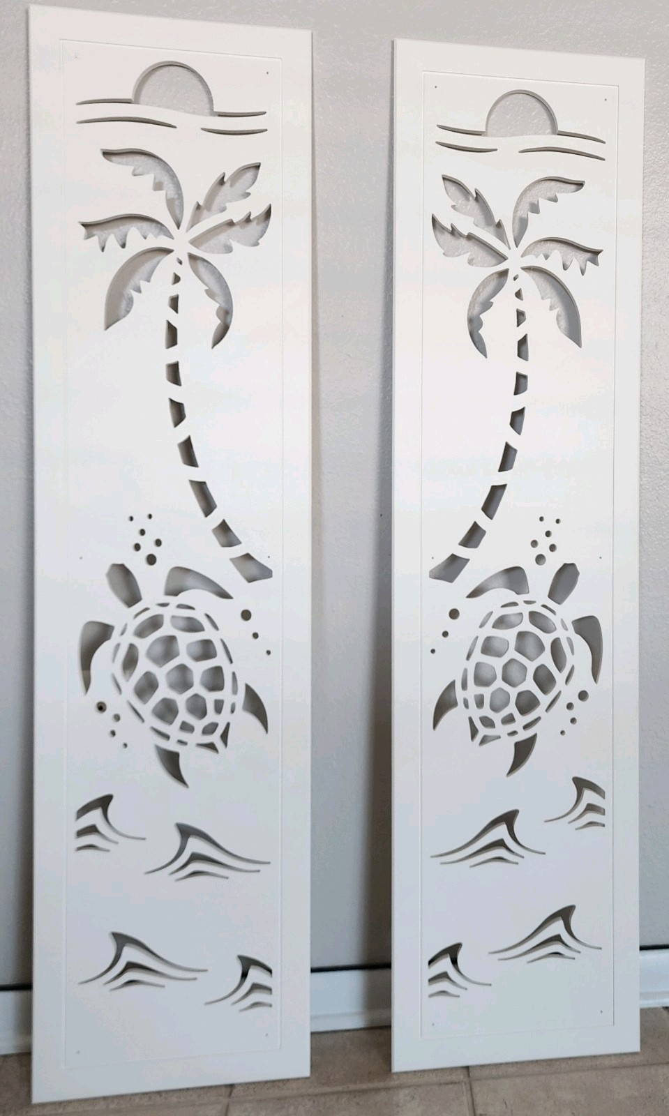 Decorative Window Shutters, Sea Turtle Design, Sold in Pair of 2 shutters