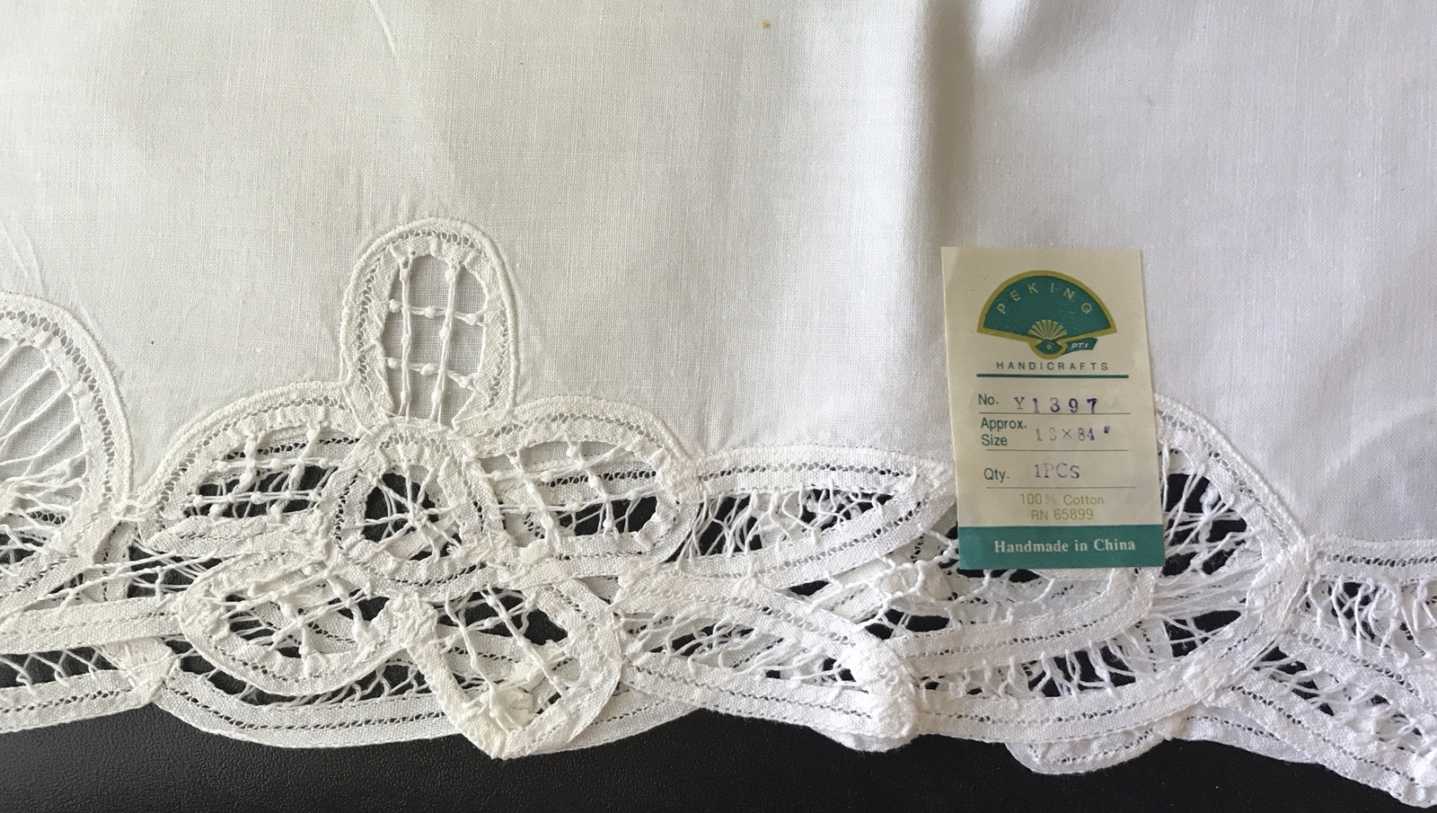 Heirlooms Vintage Battenburg Lace Valance 18 X 84