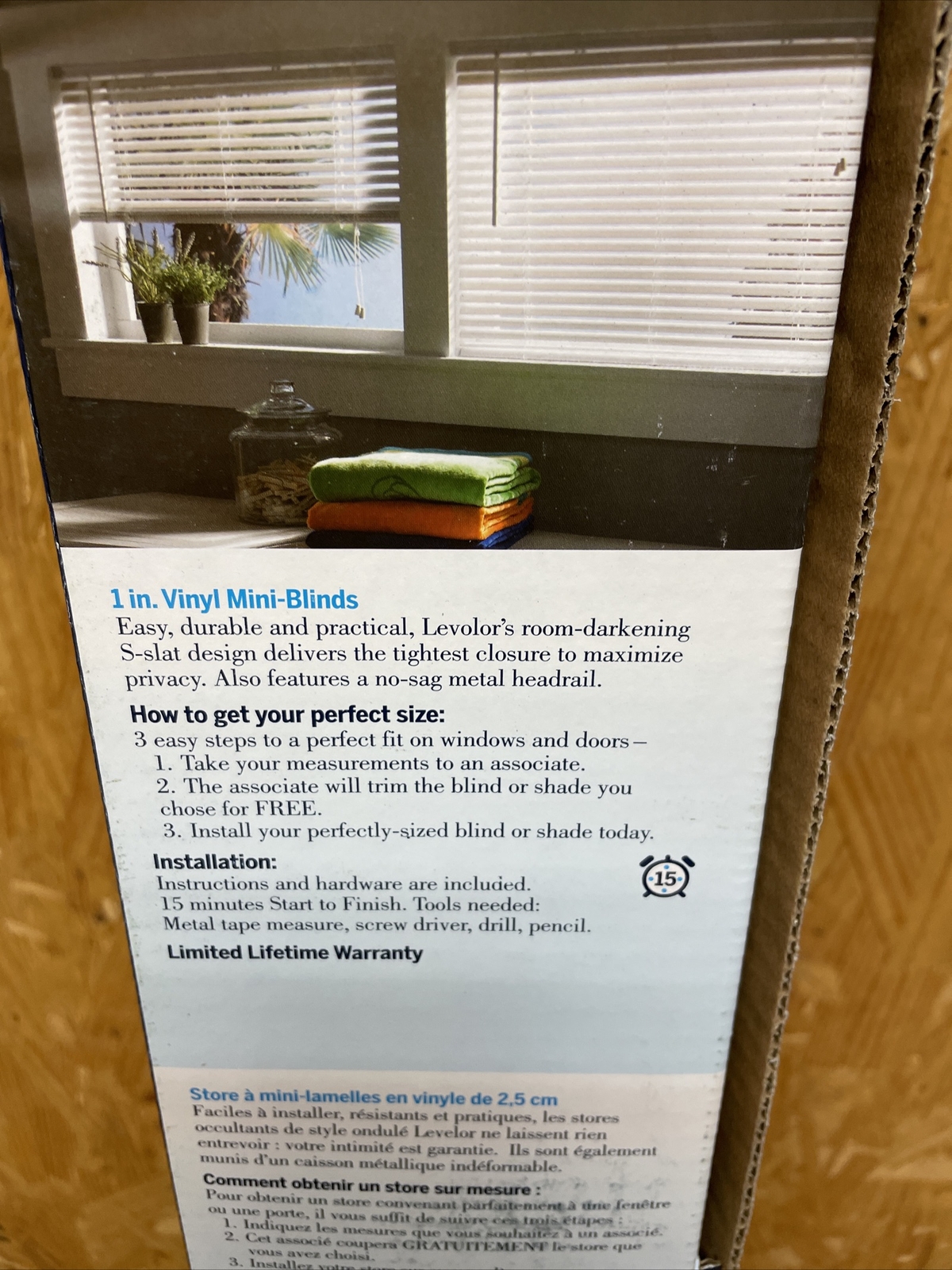 LEVOLOR 0169771-1-in White Vinyl Mini Blinds 72-in Act 71.5″ x 72-in HOTT DEALS