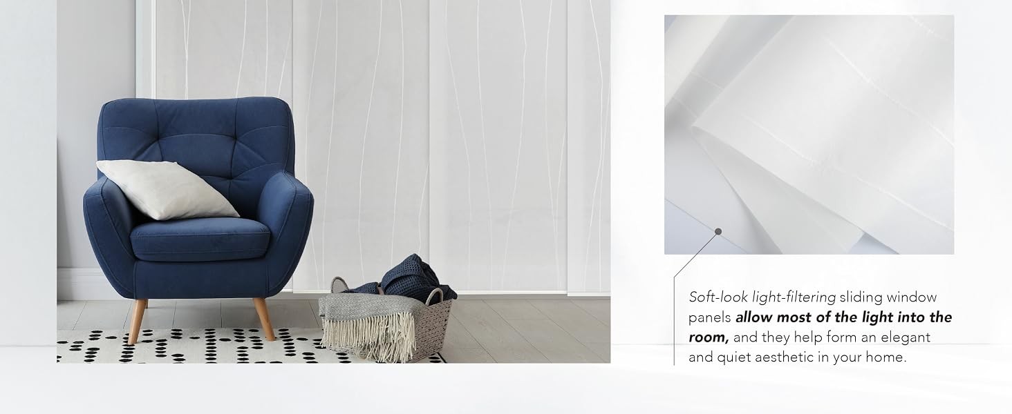 Adjustable Sliding Panel Track Blinds, White Vertical Blinds, Extendable Track