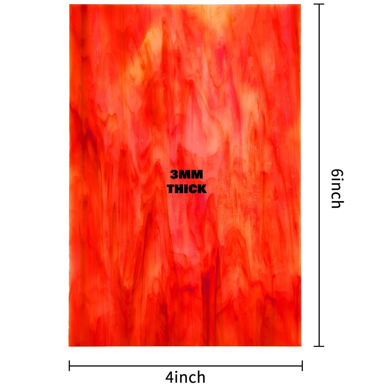 VARIART 12-Sheet Stained Glass Pack | 4×6 Inch Assorted Cathedral Art Glass f…