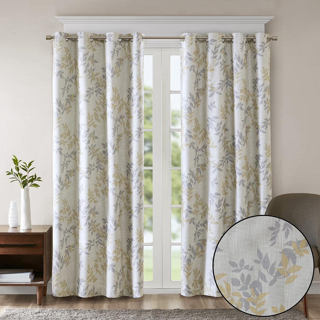 SunSmart Julie Printed Botanical Blackout Curtain Panel 50×84 50×95