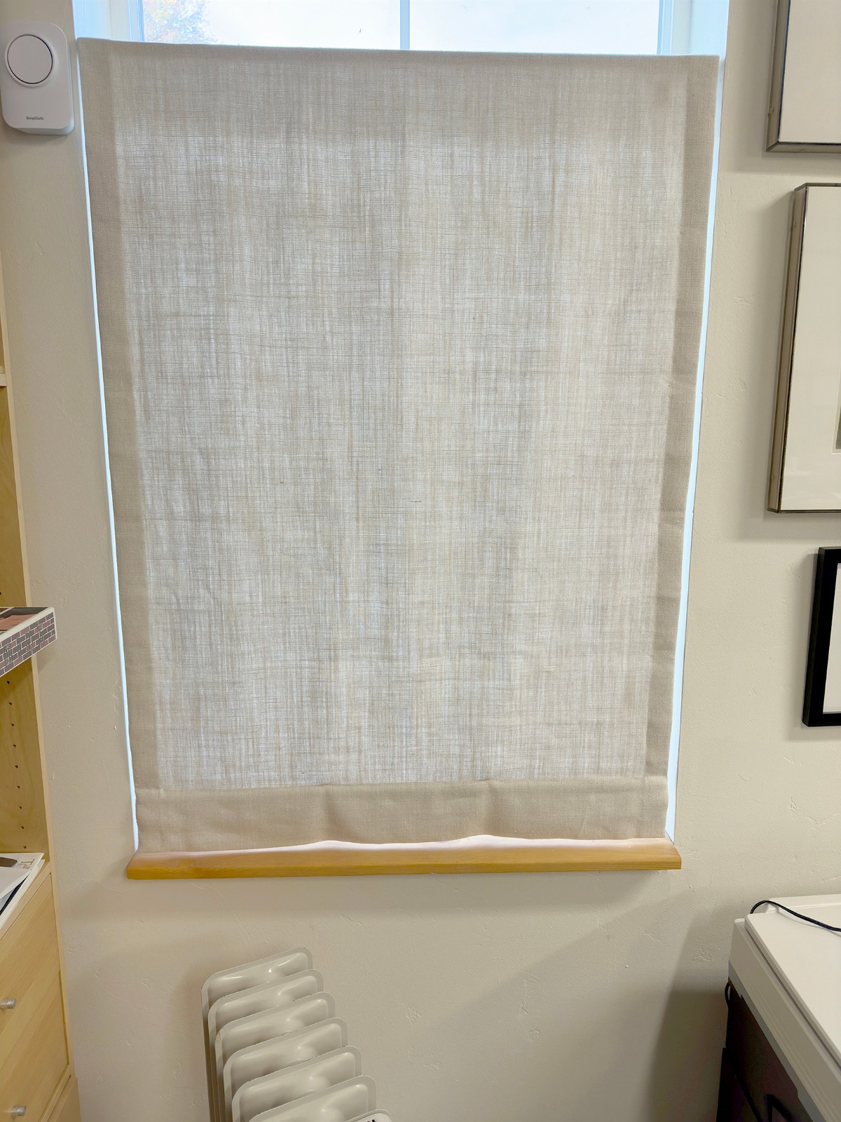 Belgian Linen Roman Shades – 2- Size 35 wide x 45 long 1- Size 24 wide x 36 long