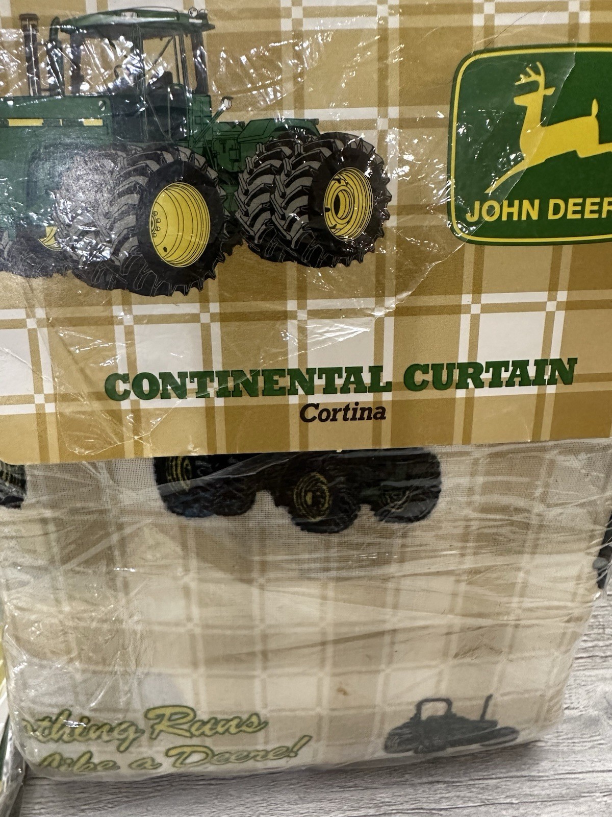 John Deere Tractor Logo Continental Curtain Springs Home USA 80×63” +60×10” Val