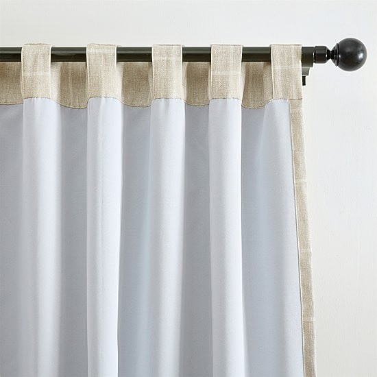 Elrene Blackout Curtain Panel Rod Pocket Back Tab Beige 52×95 Windowpane