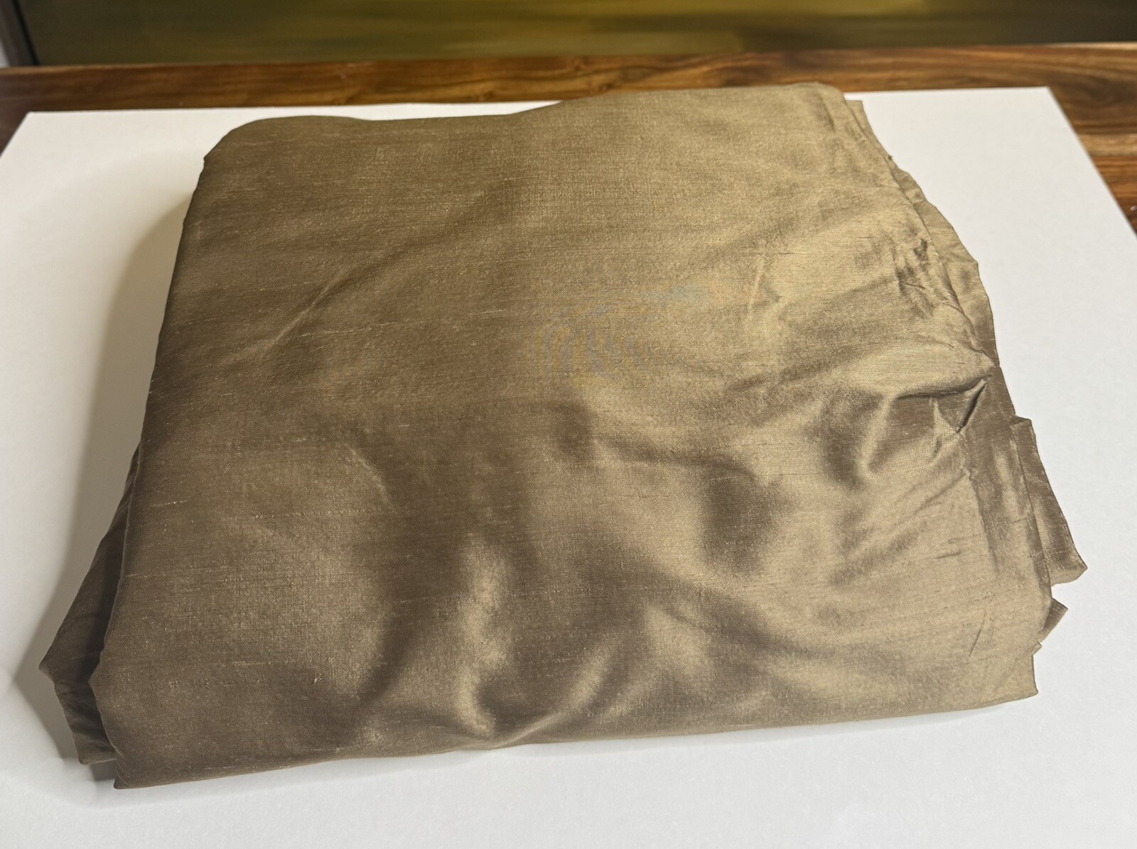 Restoration Hardware Thai Silk Solid Drapery French Pleat 46″W x 108″L Goldenrod