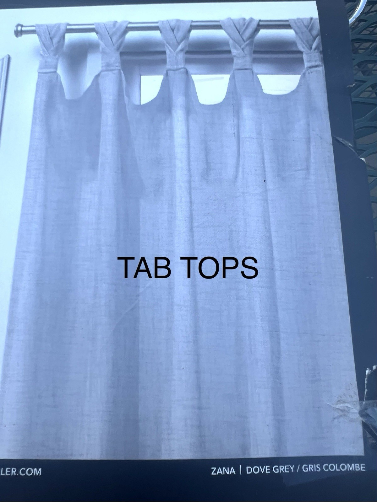 Nicole Miller Tab Top Curtain Panels Gray 54×96” Full Length • New