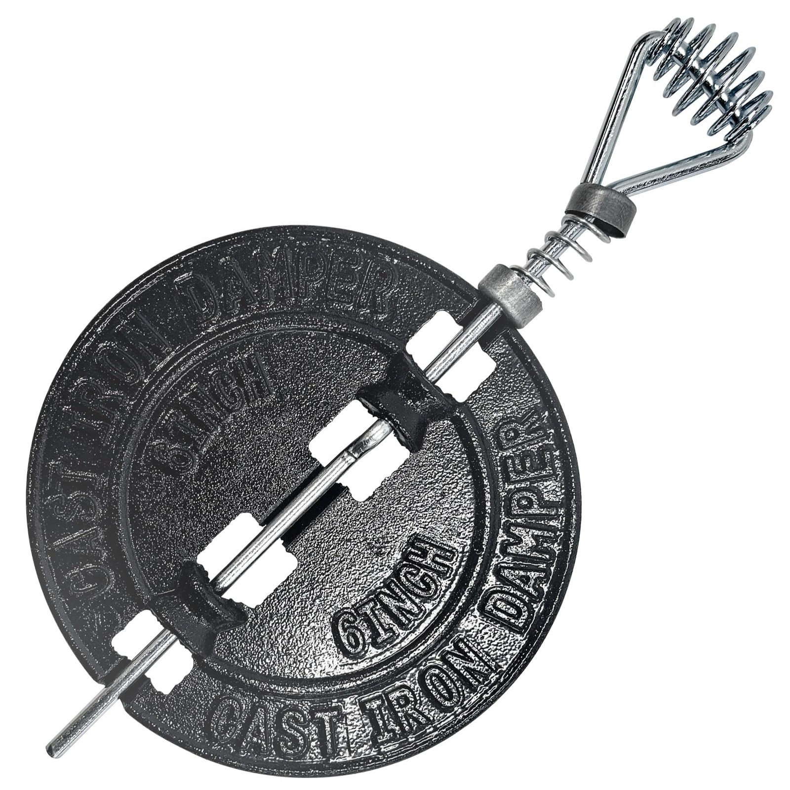 6-Inch Cast Iron Stove Pipe Damper for Efficient Ventilation