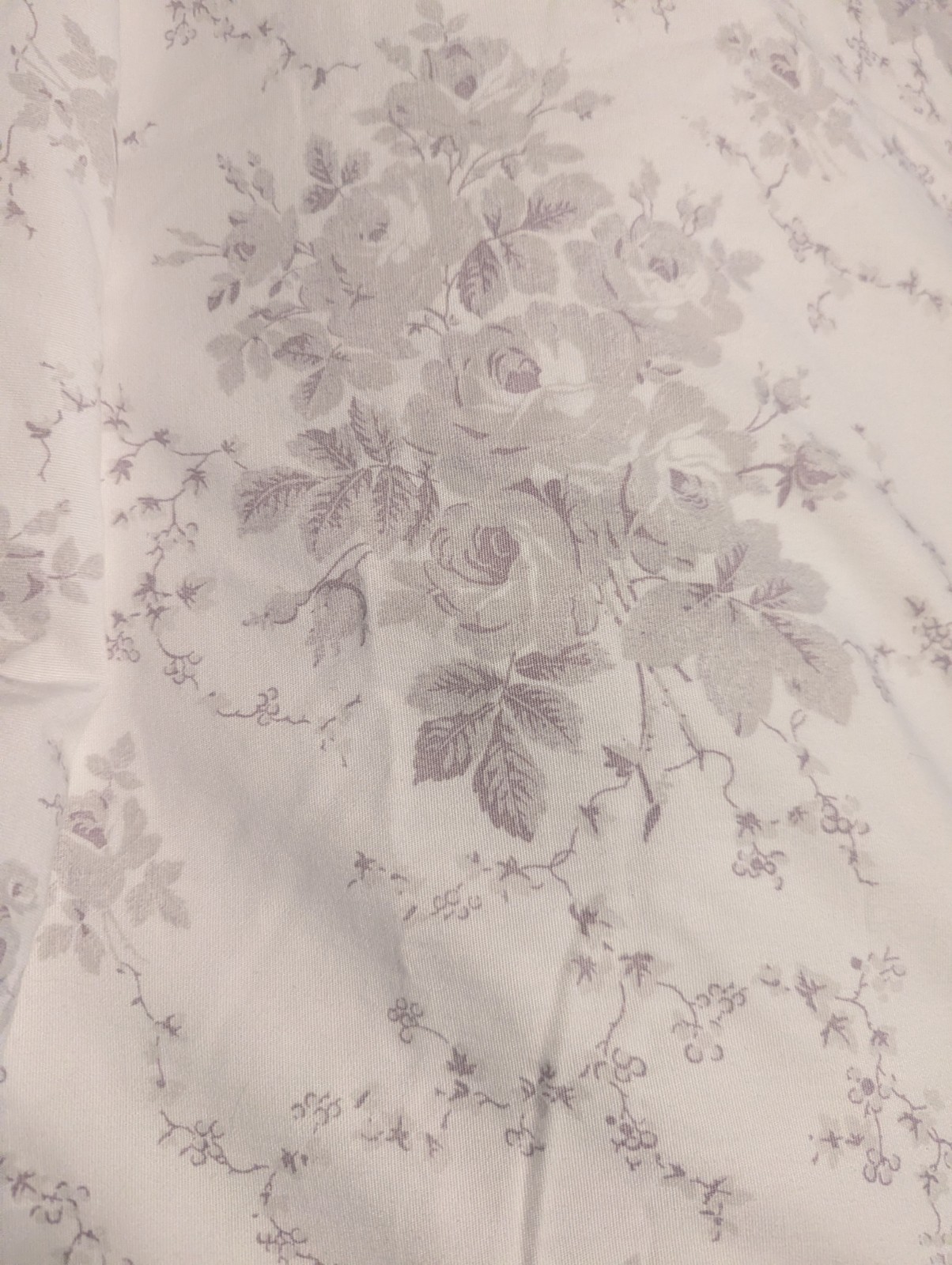2 Laura Ashley Sophia Lavender Grey Floral Drapes 40×86” Cottagecore Granny