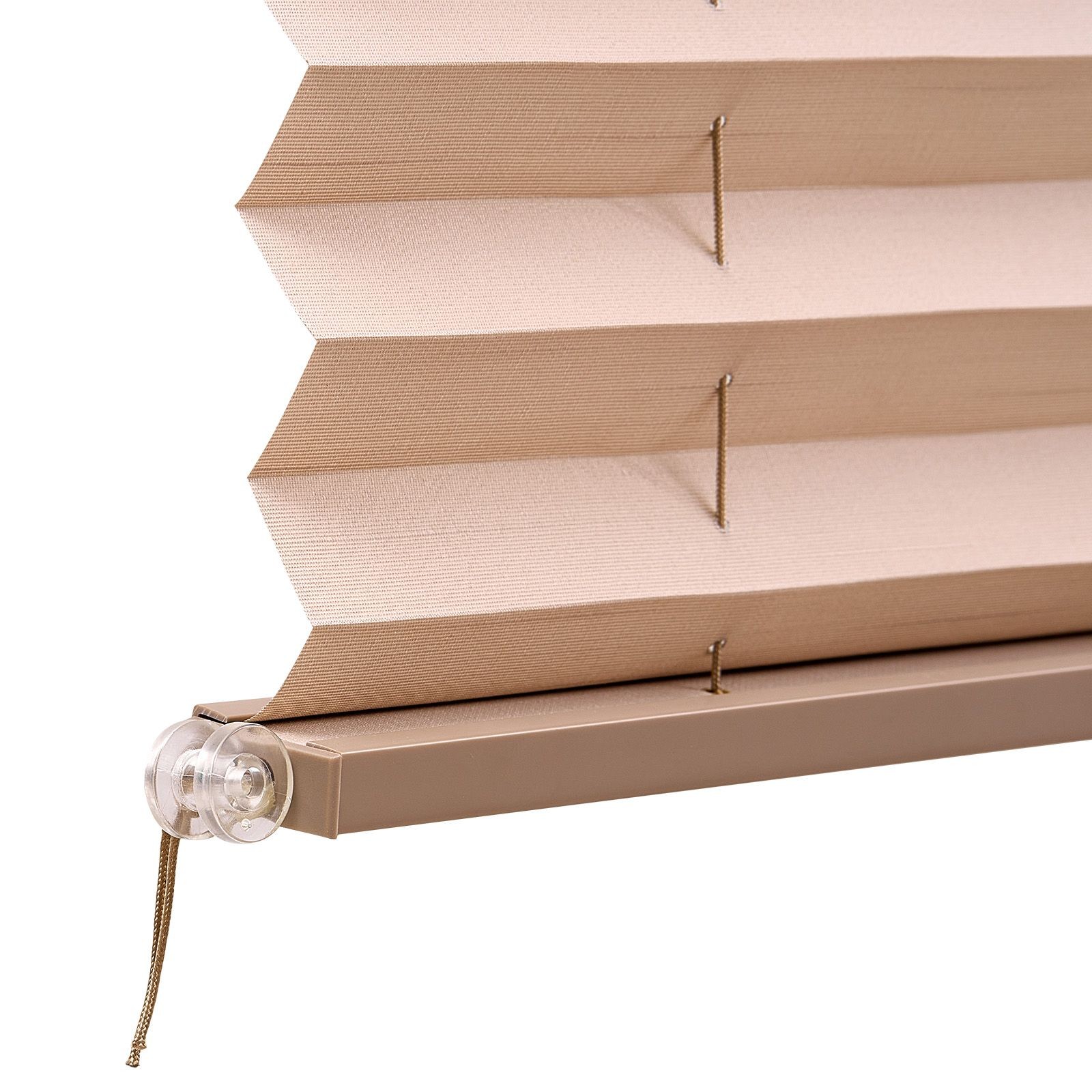 Cappuccino RV Blinds 62x32in Pleated, Blocks Sunlight Privacy