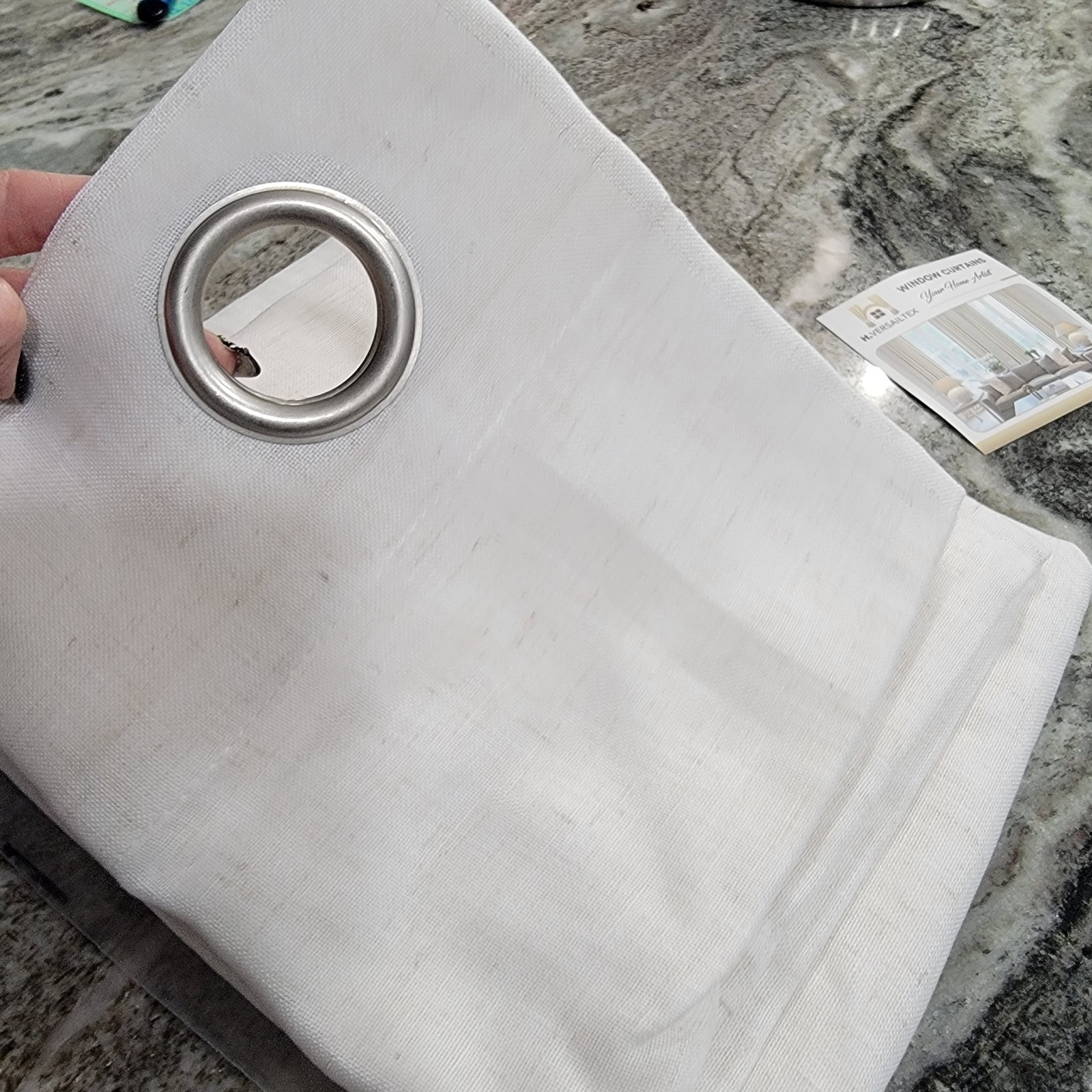 H. Versailtex Linen Light Filtering Sheer Curtains 52×84 Grommet Top Set Of 2