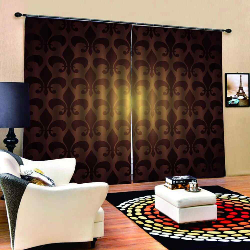 Weak but super powerful radiance Printing 3D Blockout Curtains Fabric Window