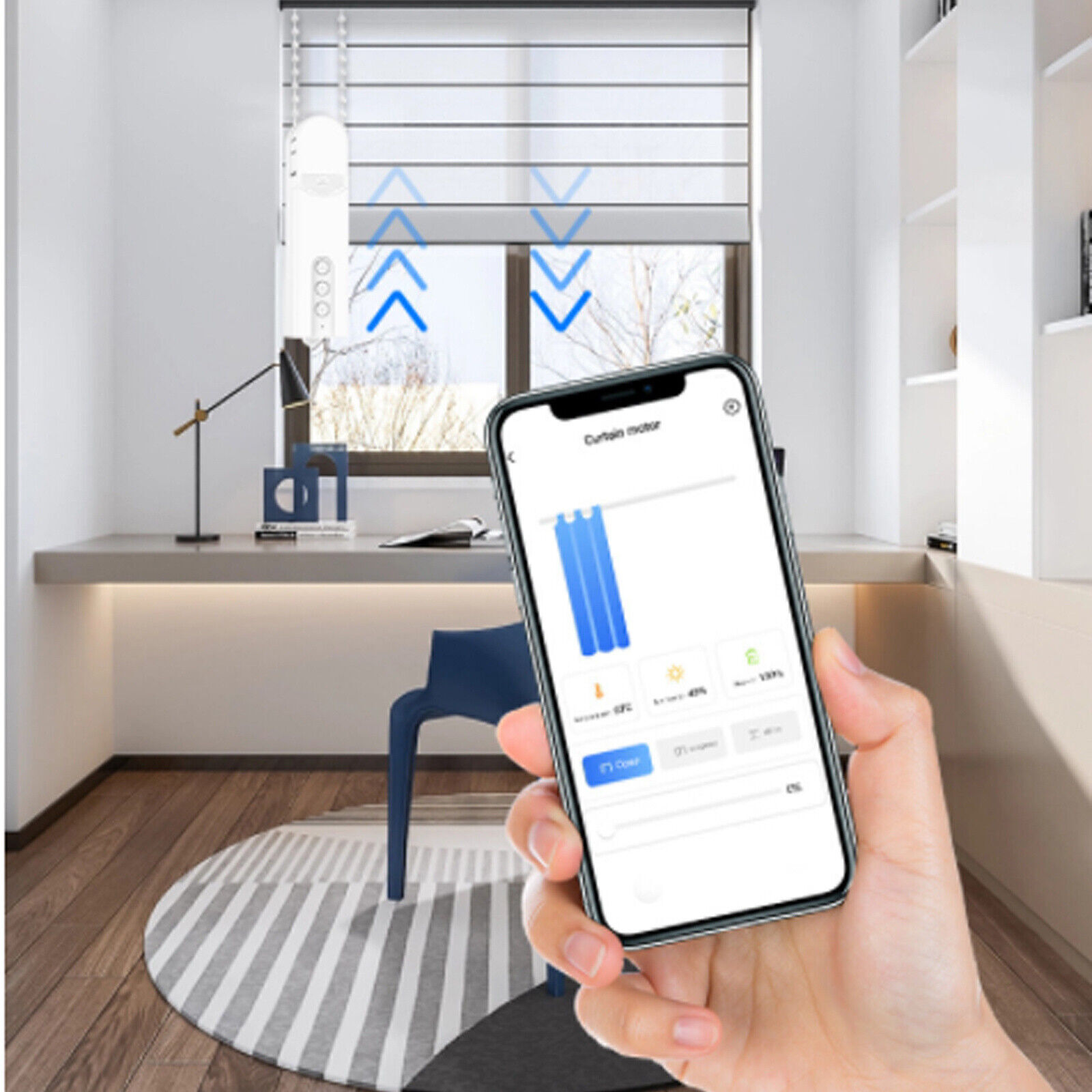 WIFI Smart Curtain Chain Roller Blind Shade Shutter Drive Motor Tuya APP Control