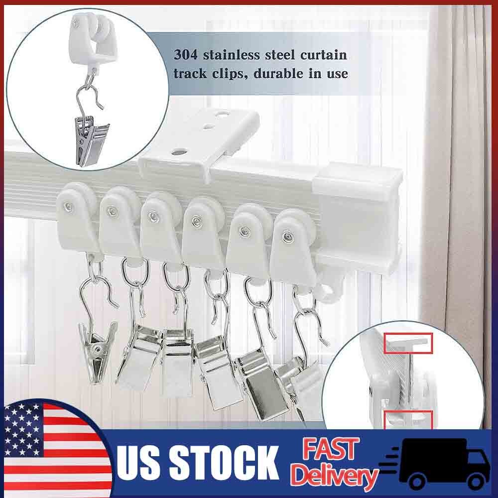 Wall Curtain Track Window Rod Pole Rail System Flexible Rail Track Mount Durable