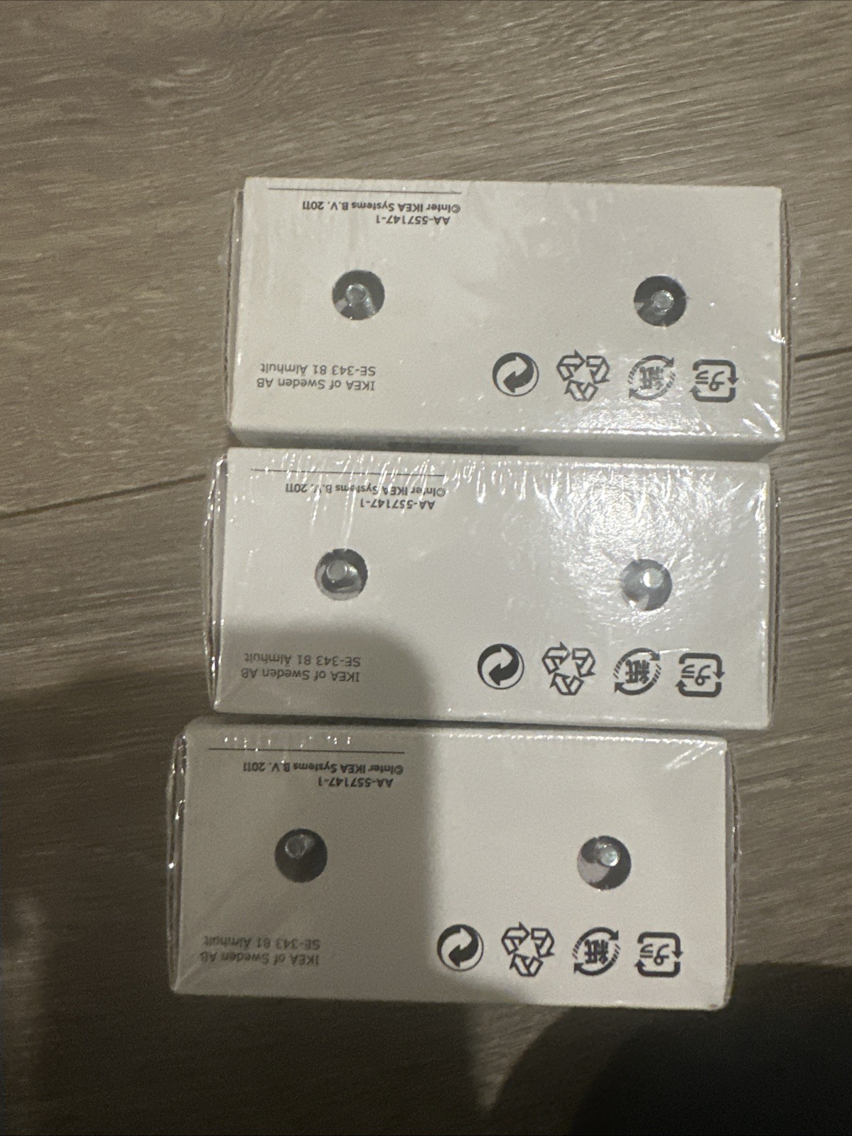 Set 3 IKEA Vasentlig Globe End Caps Dark Gray Sealed Total 6 Caps 502.199.49
