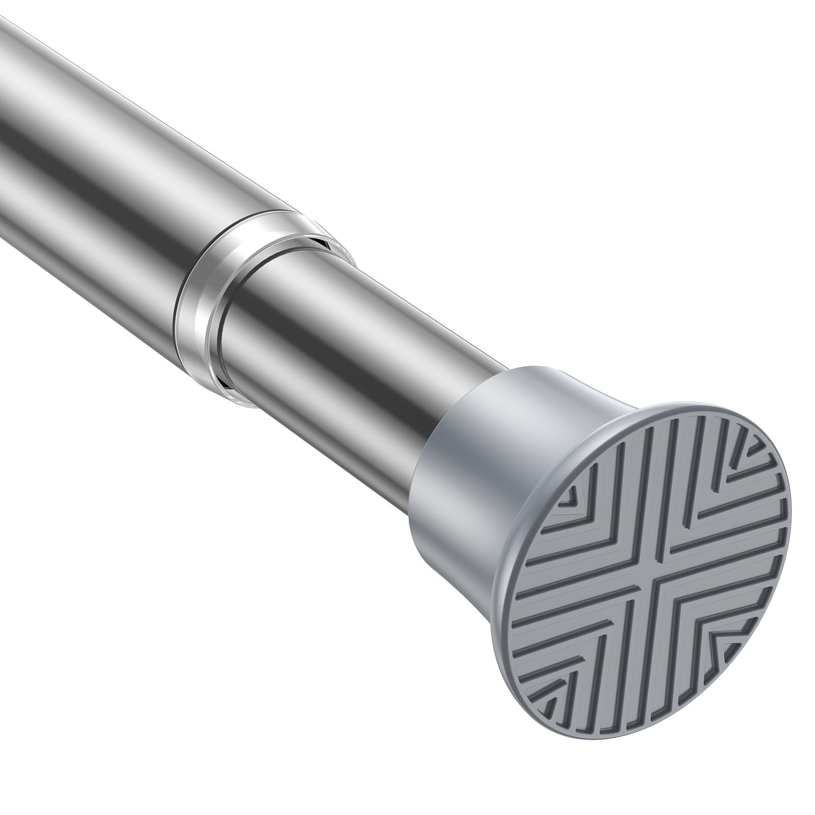 Spring Tension Curtain Rod 32-76 inch, Adjustable Expandable Tension Curtain Rod