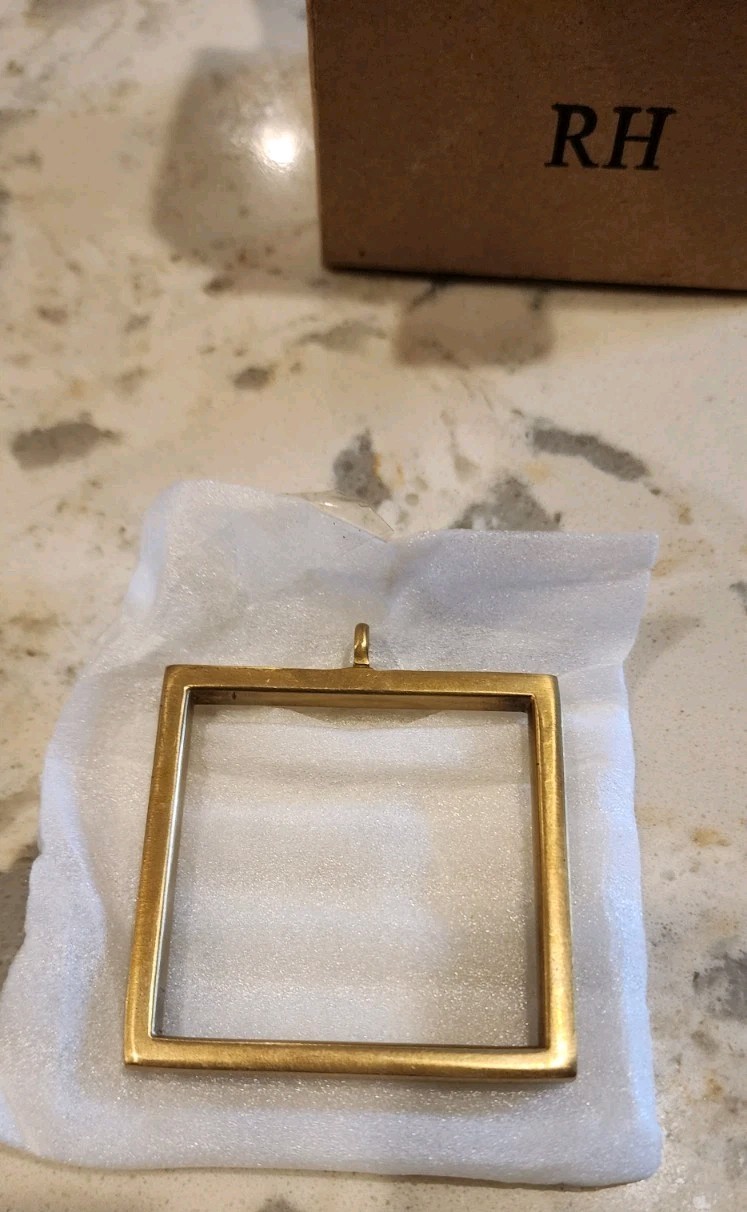 RH Marais Solid Brass Curtain Loop Rings Large 1⅜” Rod Set of 7 NOS