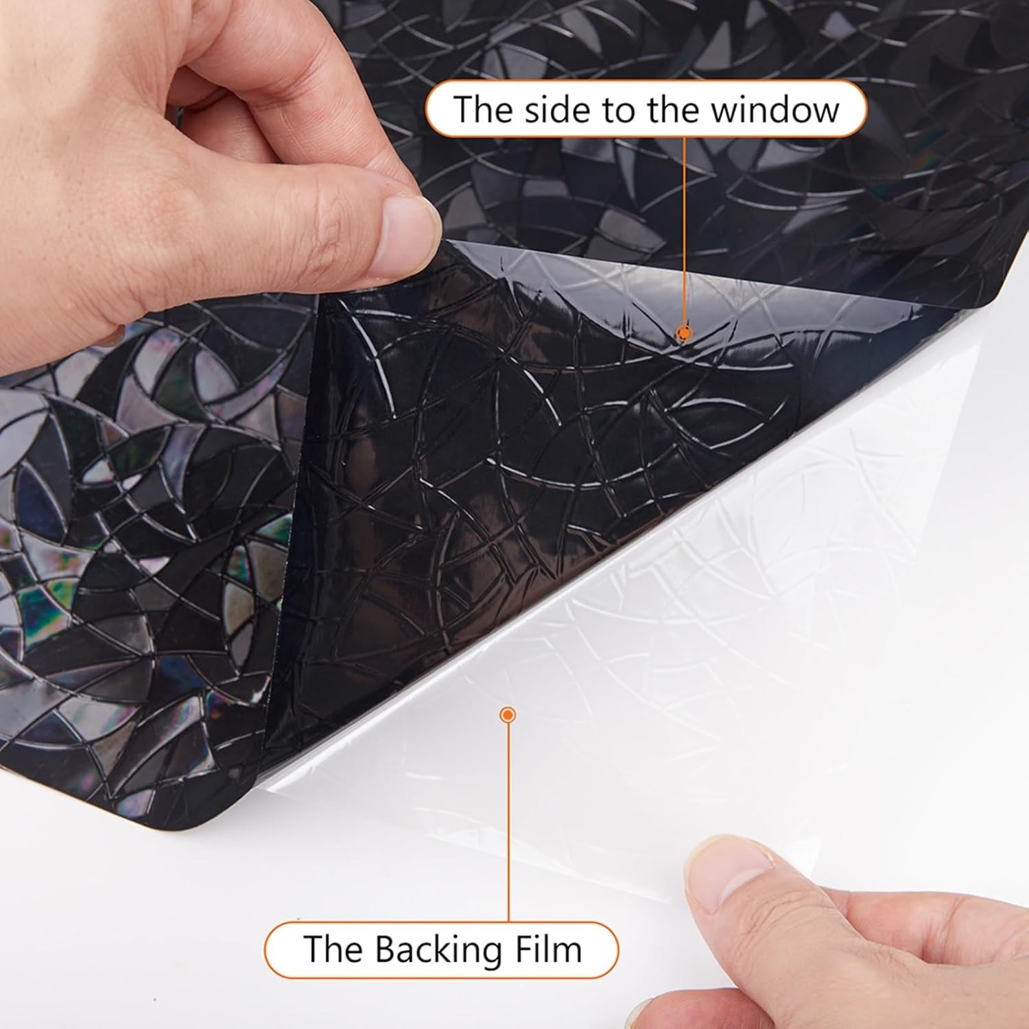 Window Privacy Film Total Blackout Decorative Window Film, Static Cling Darke…
