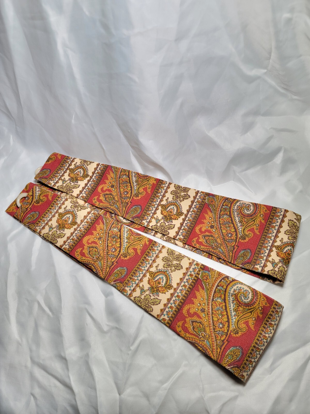 Vintage 1970s Custom Lined Paisley Drapery Panel Extra Wide 139″ x 108″