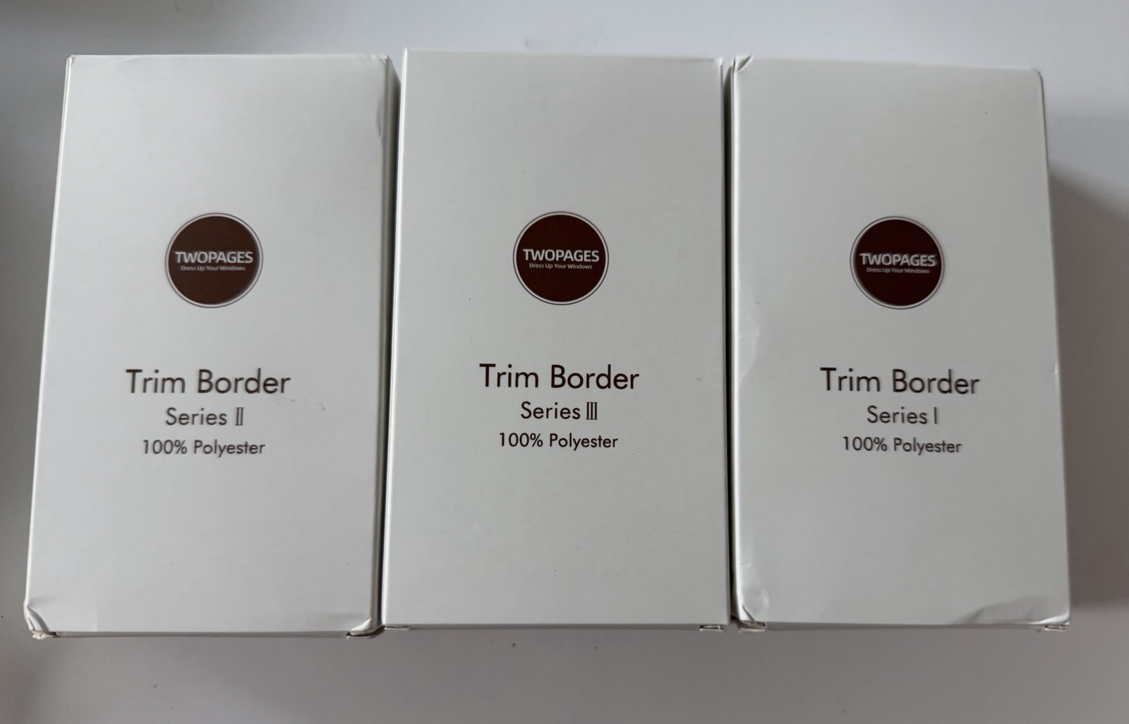 TWOPAGES Trim Border Sample Set Series I II III Curtain Drapery 100% Polyester
