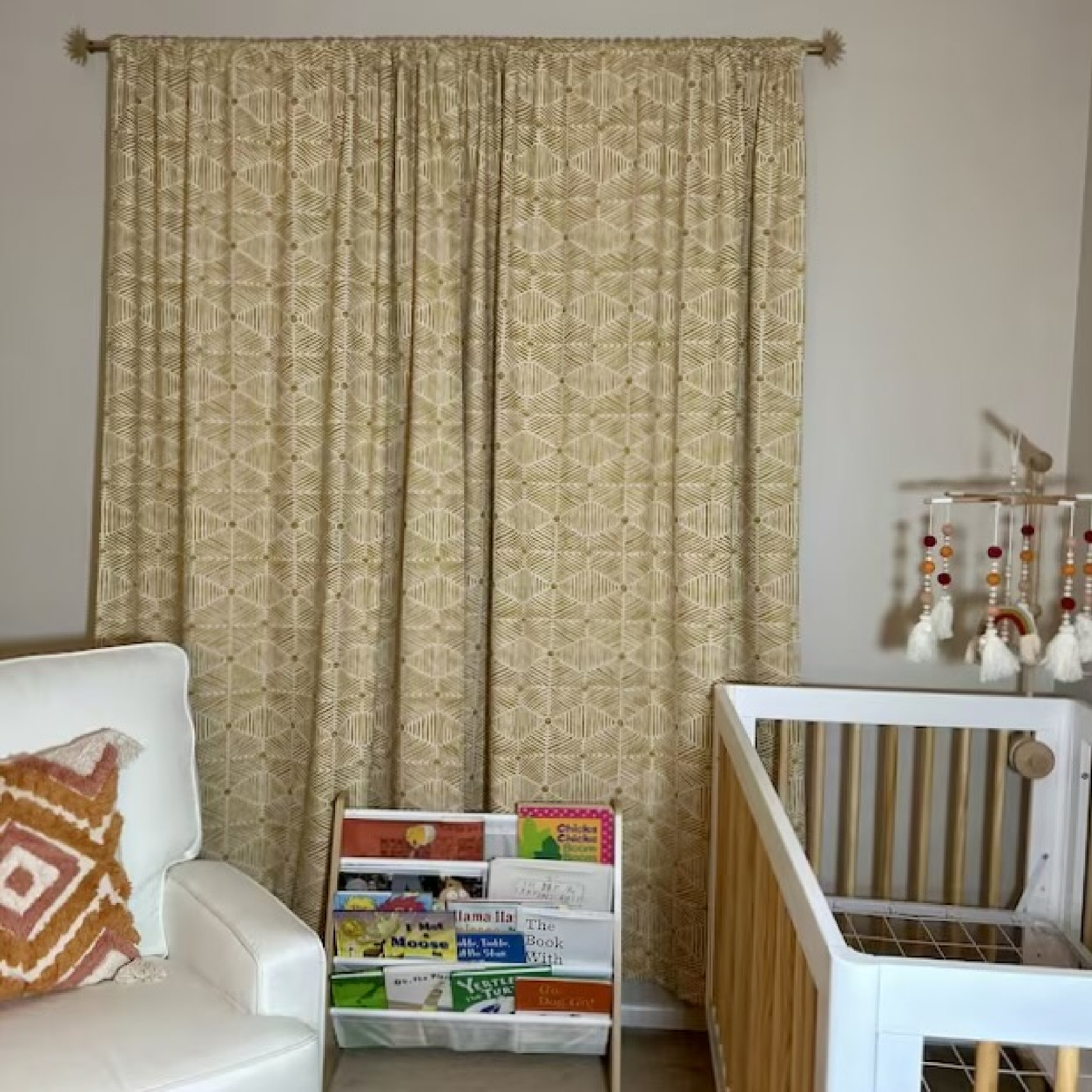 Curtains Made in the USA, Heni Goldenrod Natural, Medium Weight Cotton Slub