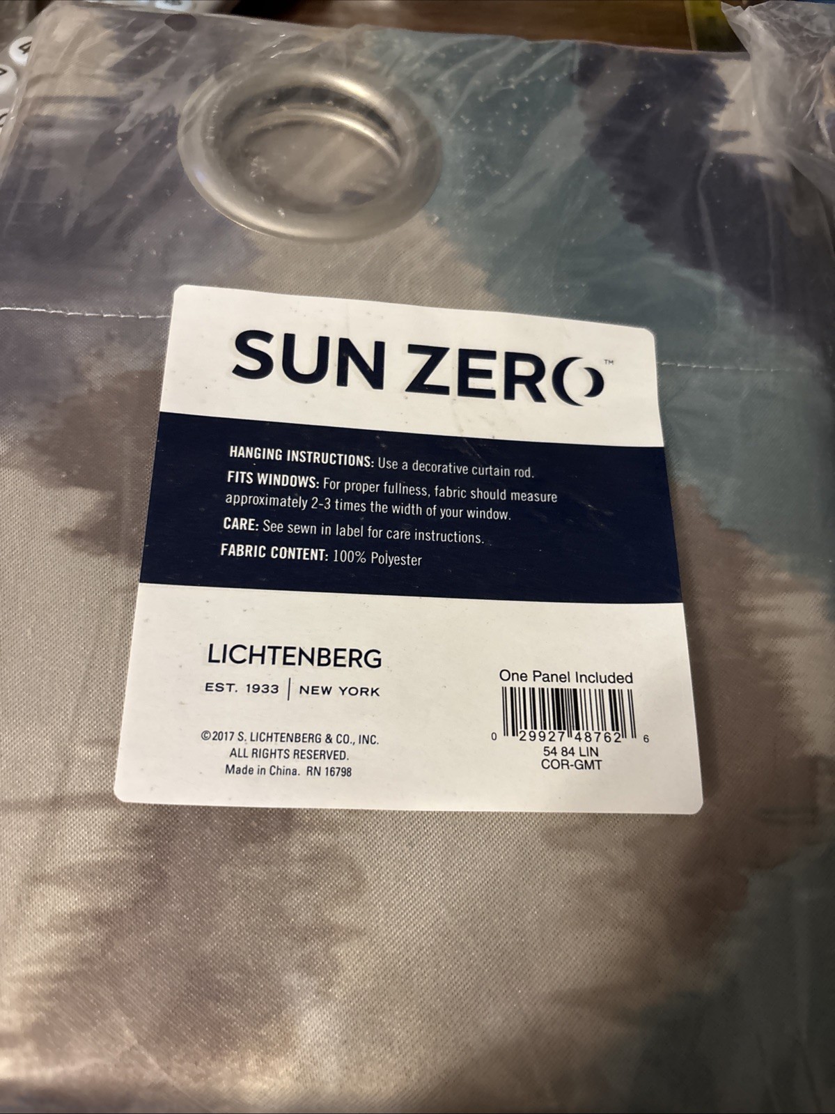 Sun Zero Corbin 54″ x 84″ Ogee Watercolor Grommet Curtain Panels – SET OF 2!!