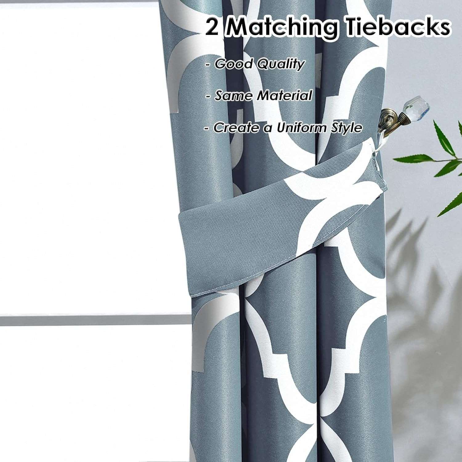 Moroccan Fashion Thermal Insulated Room Darkening Blackout Grommet Curtains for