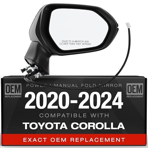 Replacement – Compatible with 2020-2024 Toyota Corolla Passenger Side Mirror