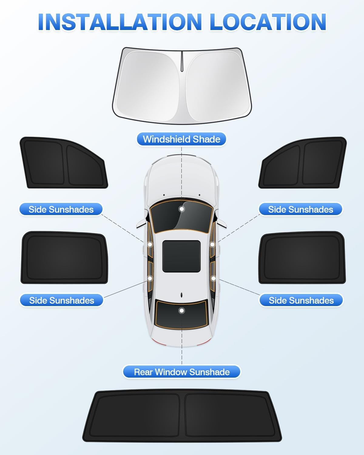 Sunshades for Dodge Ram 1500 2019-2025 2026 Dodge Ram 1500 2019-Present