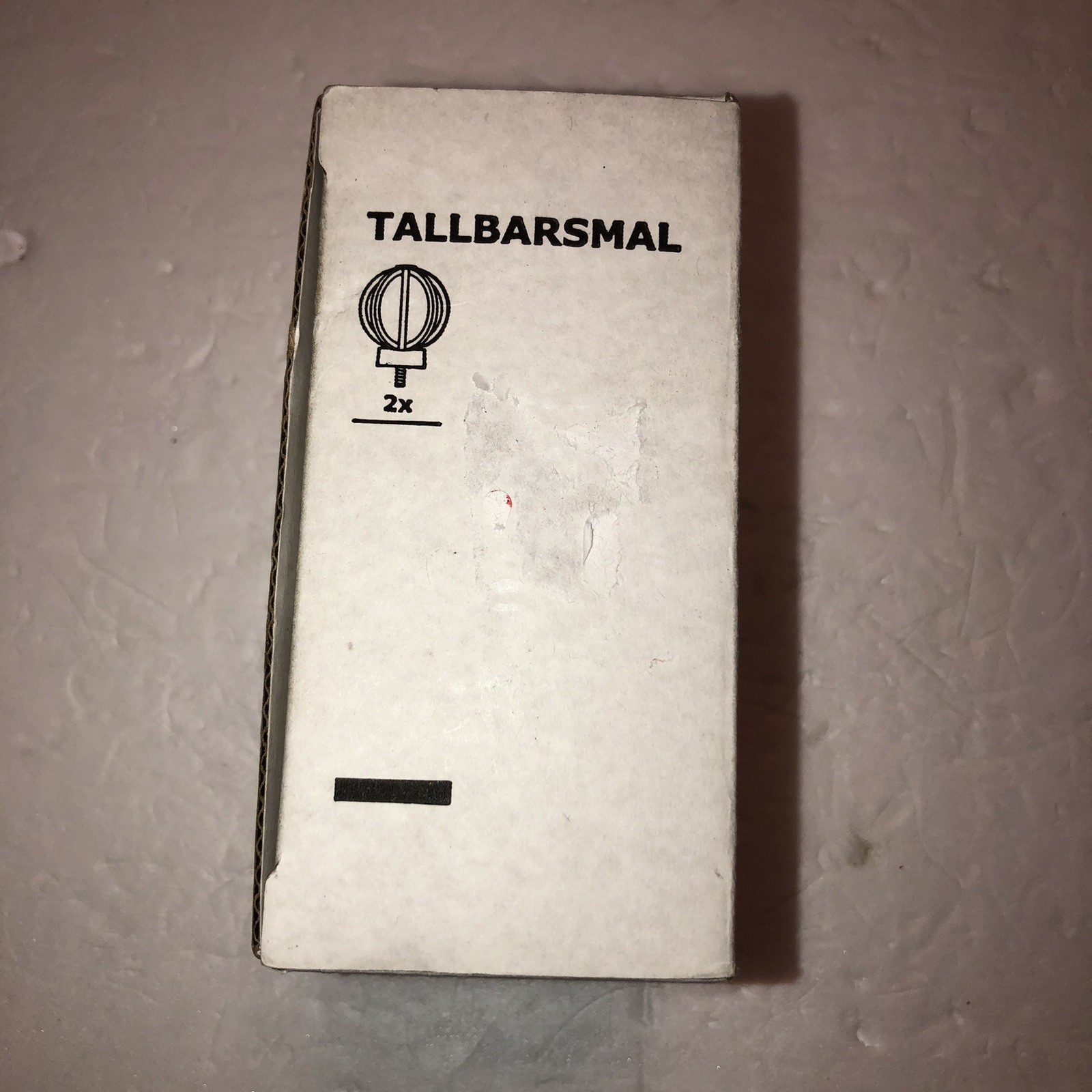 Ikea Tallbarsmal Finials One Pair Black 505.493.65 Sphere-Like @C