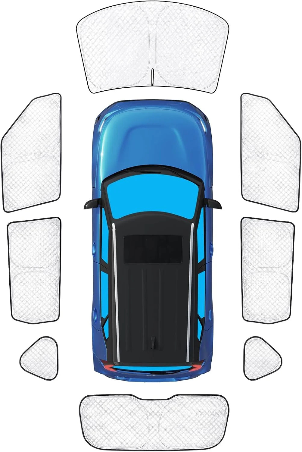 KMF 8pcs Sun Shades for Kia Soul 2014-2019 Accessories, Custom Fit Car Window Co