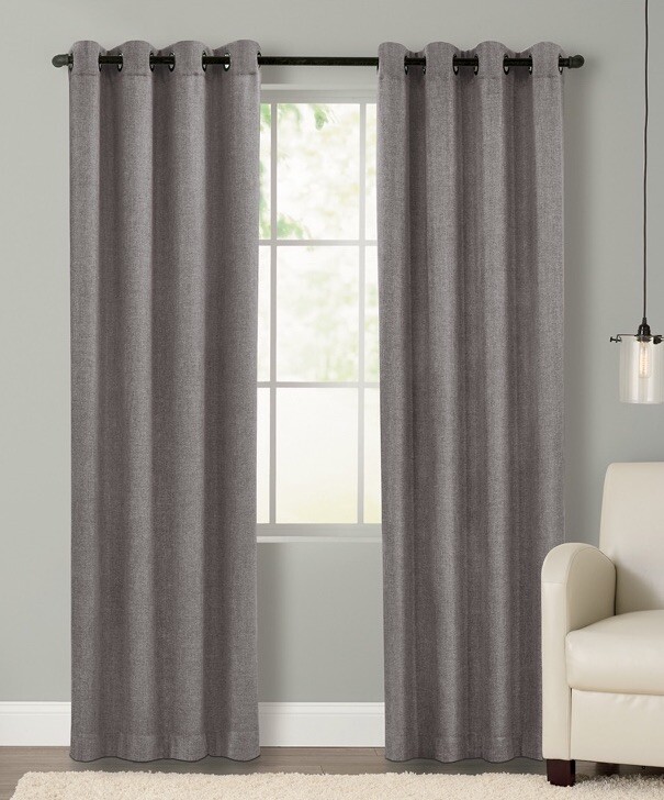 Sonoma Goods Blackout Window Curtain Panel 50 x 108 Dynasty Grey 2 Pack New