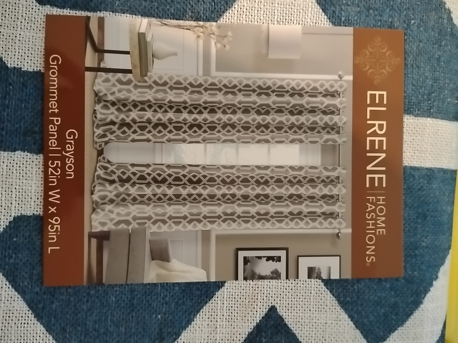 JCP Elrene Grayson Grommet Curtain Panel Indigo Blue 52″X95″ NWT