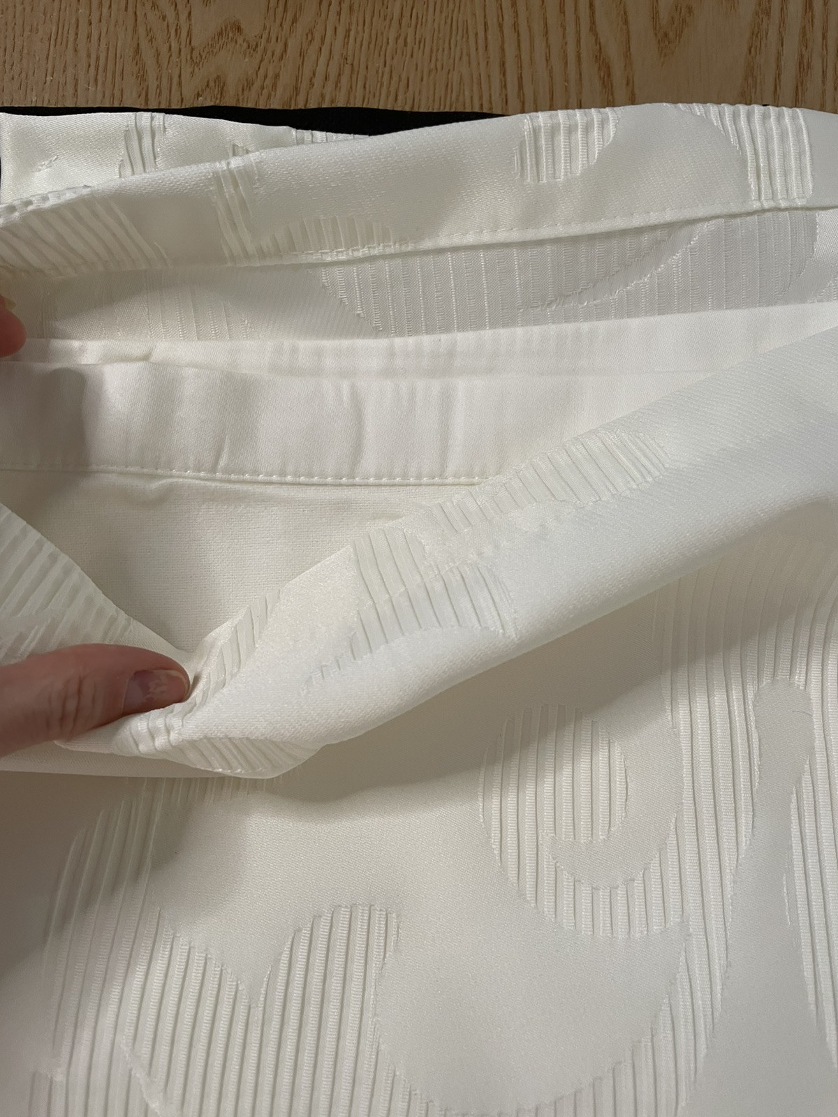 The Collection Pinch Pleat Scroll Lined Window Curtain Panel Pearl 36”x84”