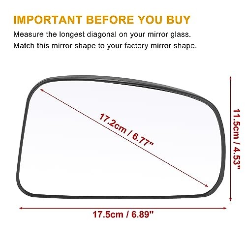 Glass Replacement for Rearview Mirrors – Right Passenger Side Heated Mirror