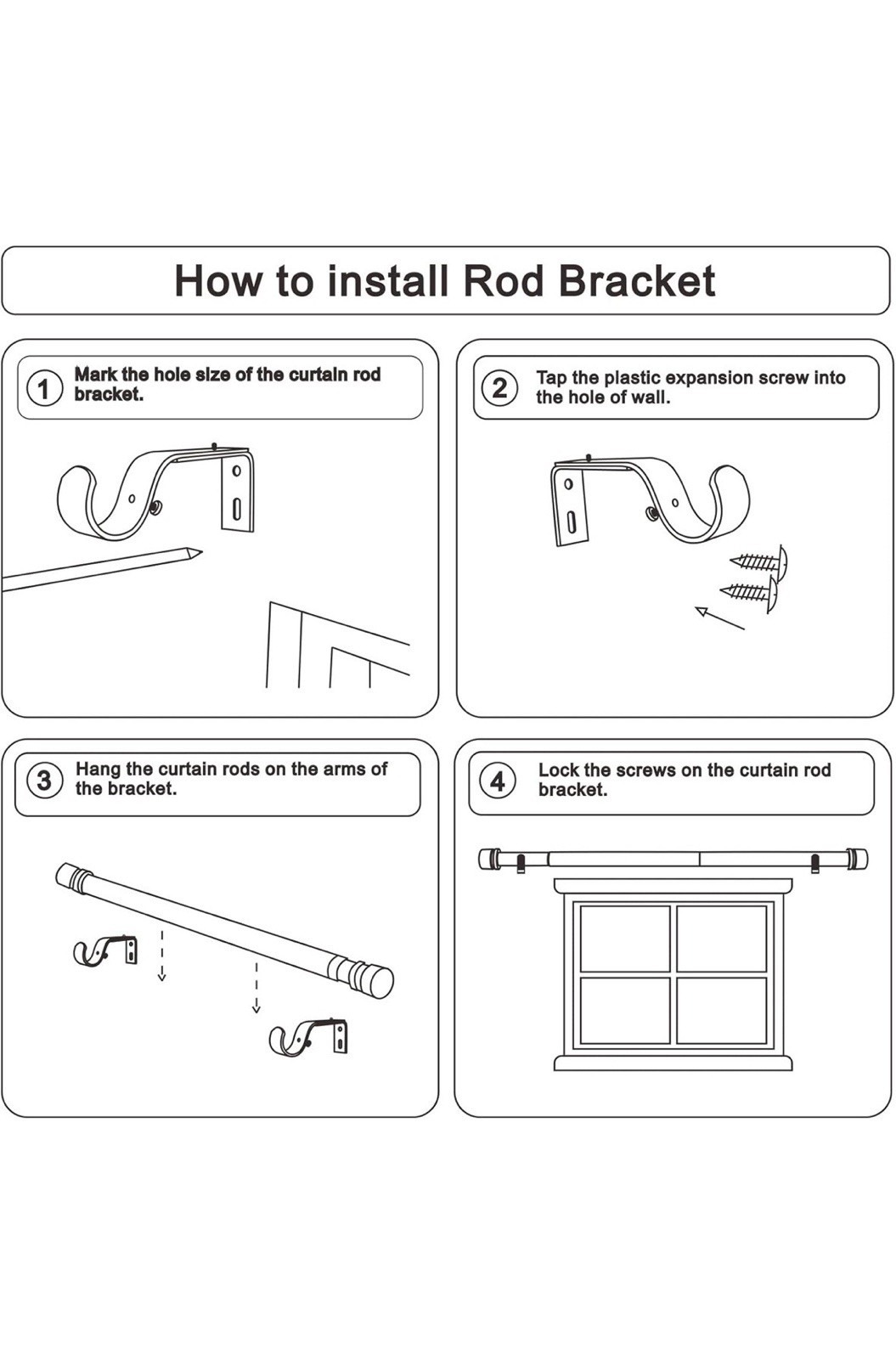 Byondeth Curtain Rods for Windows 16 to 88 Inches Adjustable Length 1 Inch