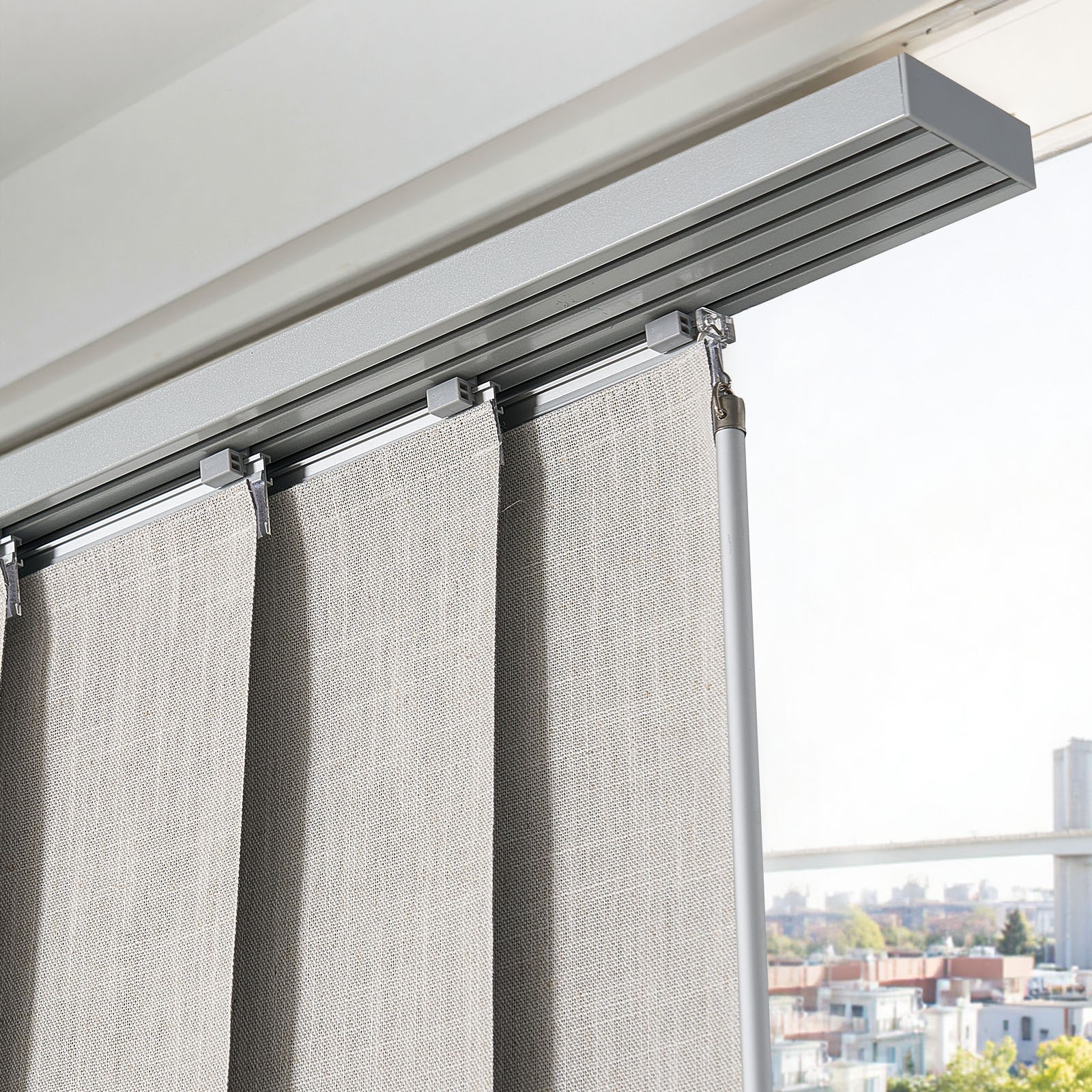 VEVOR Panel Track Blinds Extendable Track from 45.8 in to 86 in W Trimmable