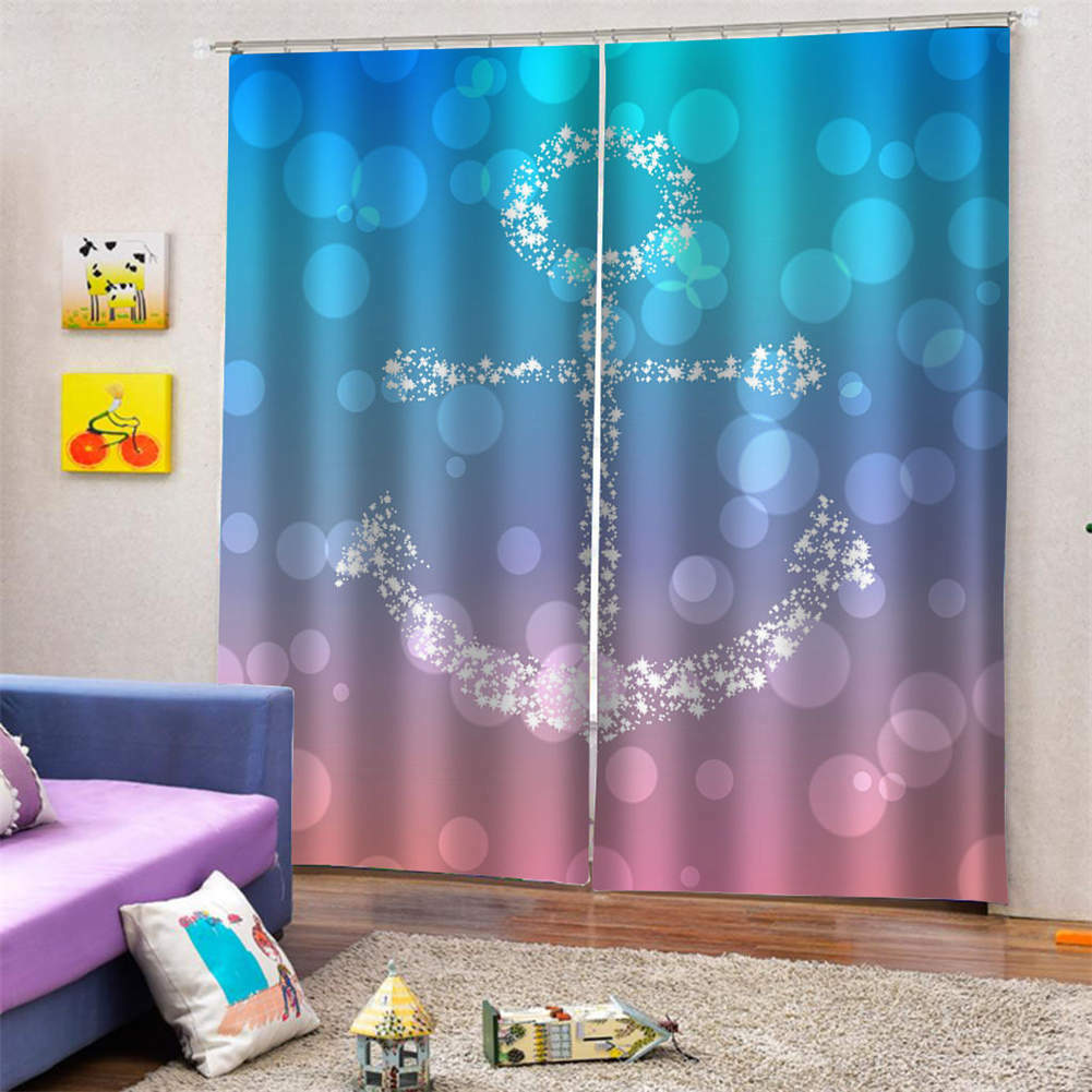 Crystal under the dreamy bubblePrinting 3D Blockout Curtains Fabric Window